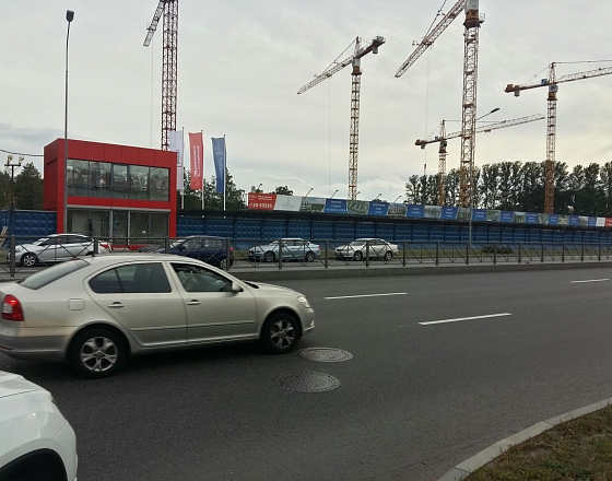 Оформление ЖК «Стокгольм» на время строительства