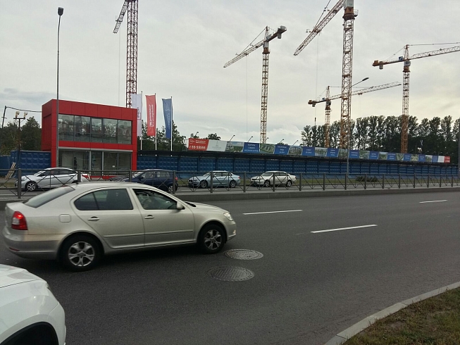 Оформление ЖК «Стокгольм» на время строительства